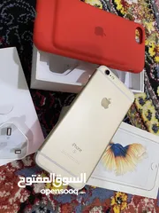  5 ايفون 6s ذهبي 64 قيقا نظيف مو مفتوح ولا مصلح مع بطارية