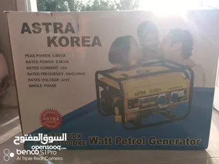  4 مولد كهرباء جديد بقوة 3500 كيلو وات( جنريتر) من شركة ASTRA KOREA للتواصل 97