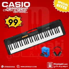 1 اورغ كاسيو 61 مفتاح مع المحول الاصلي وهيدفون Casio CTS100 Keyboard