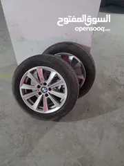  4 جنط bmw اصلي قياس 17 مع كاوشوك runflat  225 / 55