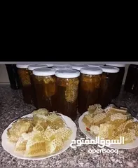  9 عسل طبيعي 100% سدر حمضي جبلي  ومضمون وشمع بالعسل وغداء الملكات
