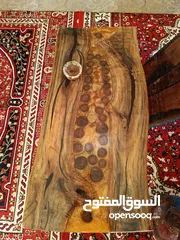  4 طاولة ريزن ذهبي gold resine table