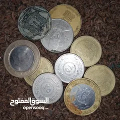  7 عملات معدنية لعدة دول اقرأ الوصف