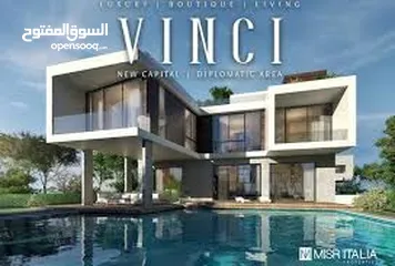 1 شقة -مشروع (VINCI) العاصمة الادارية الجديدة- كامله التشطيب
