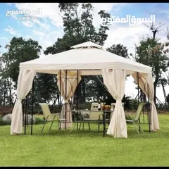  6 مظلات كازبو شمسية للسيارات للمحلات للبسطات للحفلات للرحلات للفلل  قياس 6*3 متر
