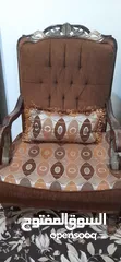  6 كنب+بوفيه لون بني مستعمل بحاله الجديد   للبيع بسعر 150