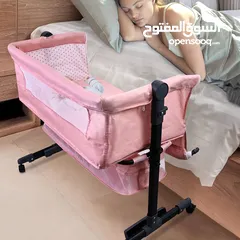  3 سرير بيبي مستعمل لون مشمشي