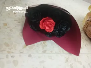  3 تشكيلة ورود صناعية مصنوعة من شبر الستان اللامع بطرقة فنية وثايثة