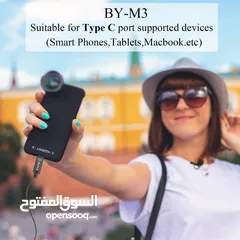  5 ميكرفون (مايك) تايب سي BOYA by-M3 Clip-on Omnidirectional Lavalier Mic. for USB-C Android Devices