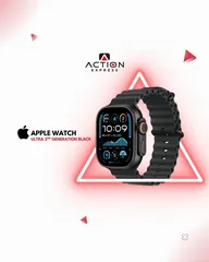  1 APPLE WATCH ULTRA 2 49mm ابل واتش ألترا 2 حجم 49  مسكره فلكرتونه كفاله ابل سنه 12 شهر