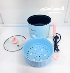  4 طنجرة كهربائي صغيره 2في 1  وسلاقة بيض ايضا