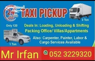  1 Movers & Packers in Dubai  I Have 1Ton 3Ton pickup For moving Shifting Packing A