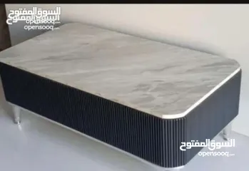  22 اطقم طربيزات طاولات شاشه مكون من ثلاث قطع خشب ودهان الون حسب الطلب