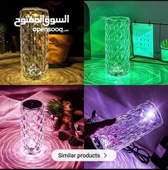  1 crystal usb rechargeable table lamp