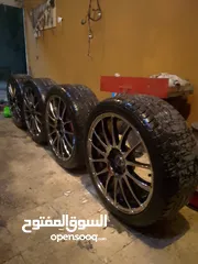  1 جنط 18 مع كوتشوك وكاله للبيع مميز برونز