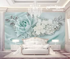  12 ورق الحائــــــــــــط ال 3D القطعـــــــــه الواحــــــــده بدون فواصل تصميمات مختلفة مع إمكانية ا