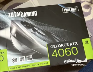  1 كرت شاشه 4060 RTX 8GB ضمان سنه