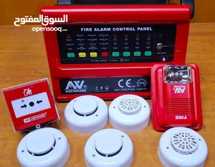  4 طفايات حريق  انذار واطفاء الحريق  ابواب مقاومه للحريق  معدات سلامه عامه