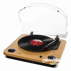  1 Gramophone Vinyl Record Player ION Audio Max LP Wooden Turntable جرامافون مشغل استواناط خشب