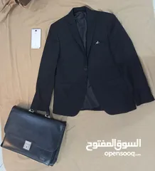  7 بدلة رجالية كلاسيكية سوداء للزفاف و المناسبات مقاس 48 Men's 2 piece suit slim made in turkey L
