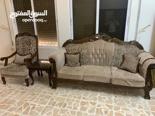  2 طقم كنب عشر مقاعد ثقيل مع معرض تلفزيون مع طاولات