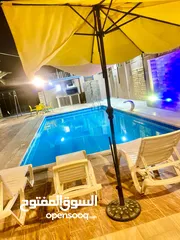  9 مزرعه للإيجارالبحر الميت الجوفة مسبح5*10 3غرف نوم مكيفة دي جي باربيكيو جلسات خارجيه ألعاب أطفال