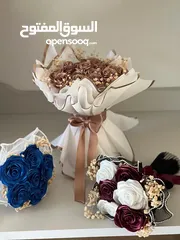  8 ورد صناعي باشكال والوان مختلفه