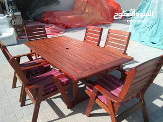  1 Teak wood Dining Table 6 chairs for sale