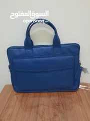  3 laptops bag  / case leather portable slim zipper