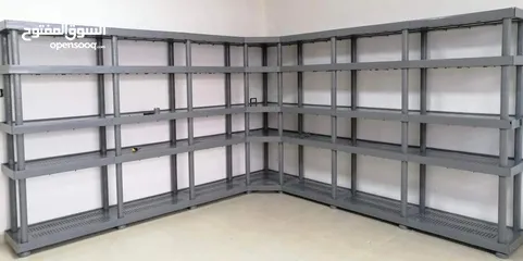 9 رفوف بلاستيكية والجودة حديدية تتحمل أوزان ثقيلة