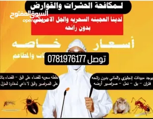  1 مكافحة الحشرات جميع انواع الحشرات رش أشجار بيوت فلل محلات  عروض الصيف