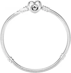  1 Silver bracelet with heart shaped clasp