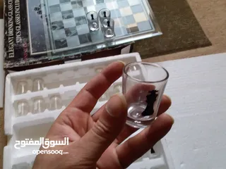  1 شطرنج اكواب زجاج