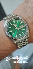  6 Vintage Seiko 5 Automatic 7009 Green Dial Japan made watch for Men's