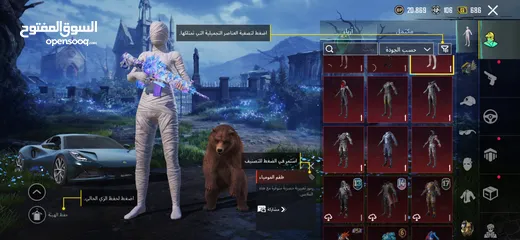  22 حساب ببجي نادر جدآ جميع مميائات + اسحلة كل لبسة ممياء وهناك كثير من بكجات مثل بكج سيارات