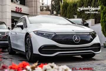  6 Mercedes EQS450+ 2022  السيارة مميزة جدا و قطعت مسافة 36,000 كم