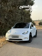  5 تيسلا مودل واي موديل 2023 لونغ رينج دوال موتور فحص كامل بحالة ممتازة قابل للبدل على سياره اقل ثمن