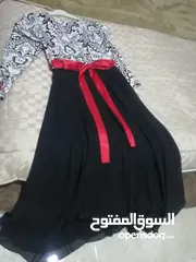  5 قفطان طويل فيه احزام ف الوسط احمر زي ما ف صوره