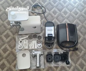  1 كهربائيات للبيع // محضرة طعام // ماكنة قهوه كبسولات // جريل بسكوت // ماكينة فرم لحم