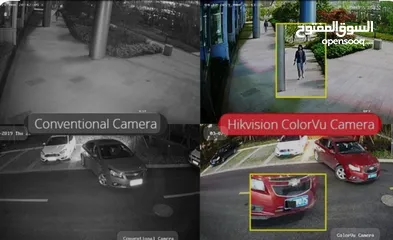  6 كاميرات مراقبة 5 ميجا عدد 4 ملون 24ساعة و رؤية ليلية ب149 دينارCAMERA HIKVISION