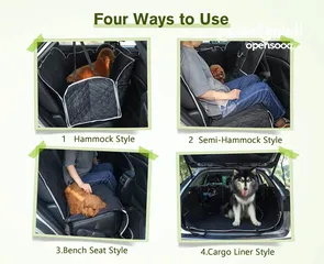  3 غطاء مقاع السيارة للحيوانات لحماية المقاعد الخلفية، مقاومة للماء Car Seat Cover for Pets to Protect