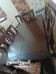  3 طاولة سفرة 8 كراسي بحاله جيده للبيع في الرصيفه حي الرشيد