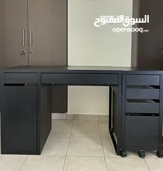  1 IKEA: Desk with side Drawer Unit