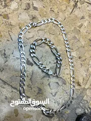  1 طقم فضه للبيع  وزن 128 غرام