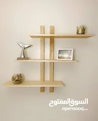  24 رفوف خشب شاشه ومطبخ وحمام وديكور حائط وستاند مكياج وجلاتين وغيره