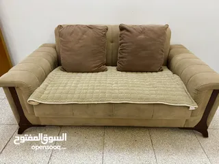  2 قنفه ثنائيه +سرير مودرن خشب زان طبيعي ثقيل