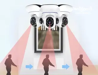  12 كاميرا مراقبه Wifi الذكية IP كاميره ذكيه بانورامية متحركه 355 درجه مع خاصيه الصوت  3 هوائيات