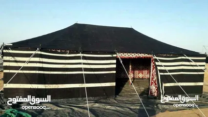  13 خيم شعر تراثيه  مساحة 8م×4م ويوجد مساحات أخرى حسب الطلب  خيم جديده لا يوجد مستعمله