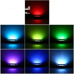  8 مصابيح LED للسيارة والمنزل مع ريموت ومستشعر صوت متعددة الاستخدامات