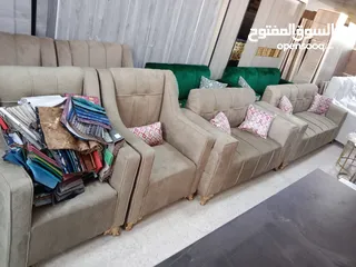  15 غرفه نوم كامله مع الفرشه وملحق وبنش قدام التخت جديد